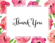 Watercolor Tropics Rose Gold Thank You Cards