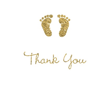 Teal Baby Feet Footprint Notes