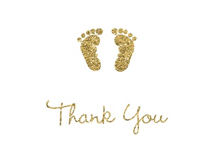 Blue Baby Feet Footprint Notes