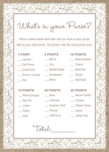 Chalkboard Whimsical Script What's In Your Purse Game