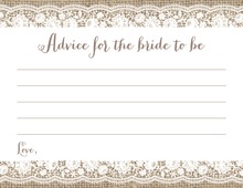 Coral Border Bridal Advice Cards