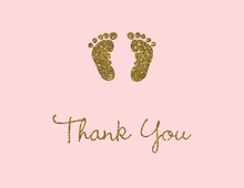 Gold Glitter Graphic Baby Feet Footprint Notes