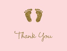 Pink Baby Feet Footprint Notes