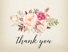 Rustic Watercolor Rose Bouquet Notes