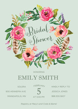 Vintage Bride Two-tone Purple Border Bridal Invitations