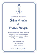 Nautical Paddles Blue Invitations