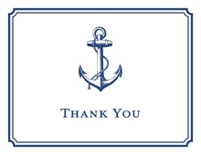 Navy Anchor Double Border Notched Frame Note