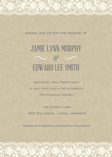 White Lace Over Chalkboard Party Invitations
