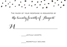 Black Dot Sprinkles RSVP Cards