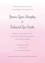 Pink Watercolor Wash Invitations