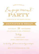 Blush Watercolor Gold Invitations