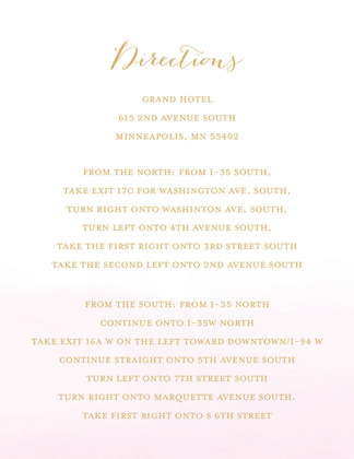 Blush Watercolor Gold RSVP Cards