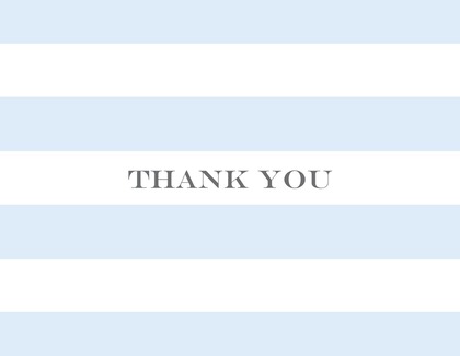 Mint Horizontal Stripes Thank You Note