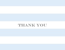 Light Blue Horizontal Stripes Thank You Note