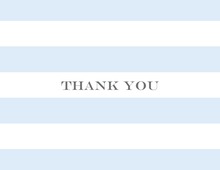 Light Blue Horizontal Stripes Thank You Note