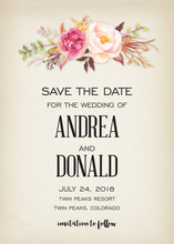 Floral Whimsy Hand Painted Wedding Invitations