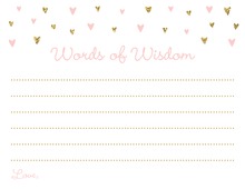 Pink Gold Glitter Chevrons Advice Cards