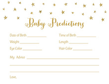 Blue Chevron Elephant Baby Prediction Cards