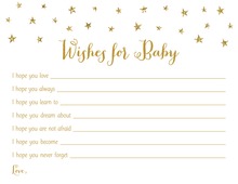 Gold Glitter Graphic Stars Baby Wishes