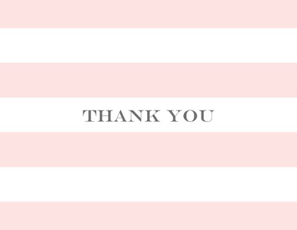 Mint Horizontal Stripes Thank You Note