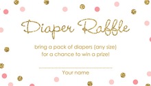 Chevron Yellow Elephant Baby Raffle Cards