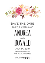 Watercolor Floral Bouquet Save The Date Cards