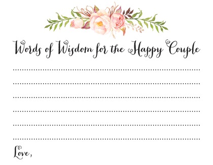 Watercolor Rose Bouquet Black Script Enclosure Cards