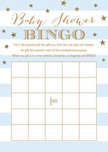 Blue Whale Splash Baby Shower Bingo Cards