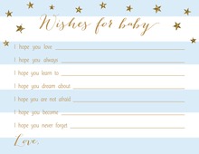 Baby Blue Bow Tie Baby Wish Cards