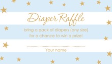 Blue Baby Feet Footprint Raffle Cards