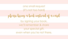 Light Pink Horizontal Stripes Gold Script Bring A Book