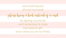 Light Pink Horizontal Stripes Gold Script Bring A Book