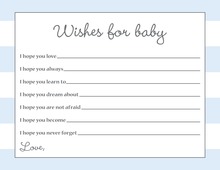 Boho Blue Tribal Patterns Baby Wish Cards