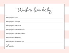 Blush Roses Baby Wish Cards