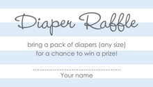 Blue Baby Feet Footprint Raffle Cards