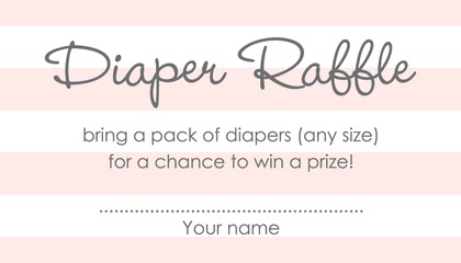 Light Blue Stripes Raffle Cards