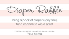 Pink Watercolor Wash Baby Raffle Cards