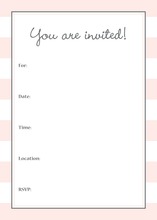 Little Pink Pumpkin Rustic Paper Fill-in Invitations