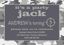 Outdoor Camo Border Invitations