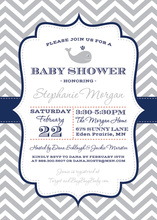 Pink Stripes Gold Glitter Frame Baby Shower Invites