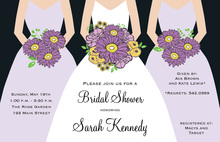 Bridal Dress Special Day Purple Bridal Shower Invites