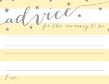 Grey Chevron Mustard Border Advice Cards