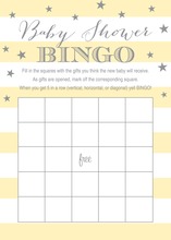 Grey Chevron Mustard Bridal Shower Bingo Game