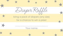 Yellow Stripes Grey Stars Raffle Cards