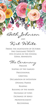 Watercolor Floral Bouquet Script Invitations