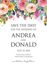 Watercolor Floral Bouquet Save The Date Cards