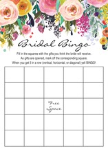 Floral Header Bridal Bingo