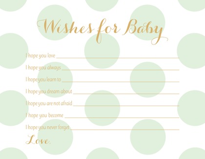 Mint Polka Dots Gold Glitter Graphic Thank You Note