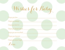 Chevron Mint Elephant Baby Wish Cards