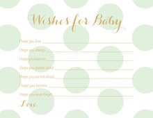 Turquoise Adorable Hoot Baby Wish Cards